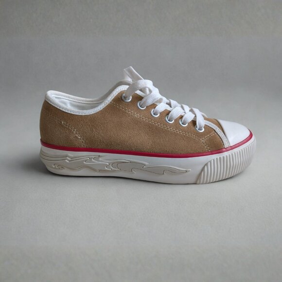 Sandro Paris Shoes - Sandro Paris Flame Suede Sneakers | EU 36 / US 5.5 | Beige & Red | NWT
